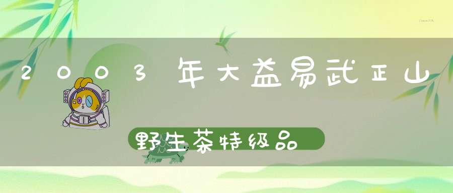 2003年大益易武正山野生茶特级品