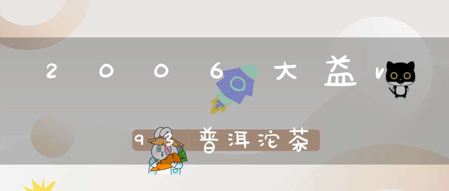 2006大益v93普洱沱茶