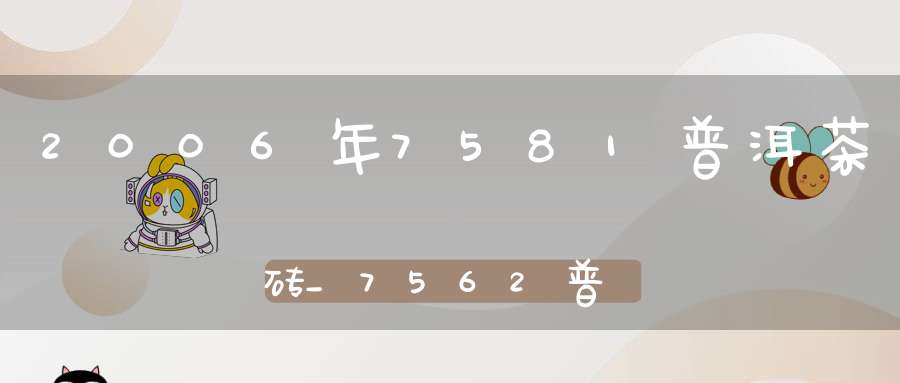 2006年7581普洱茶砖_7562普洱茶砖