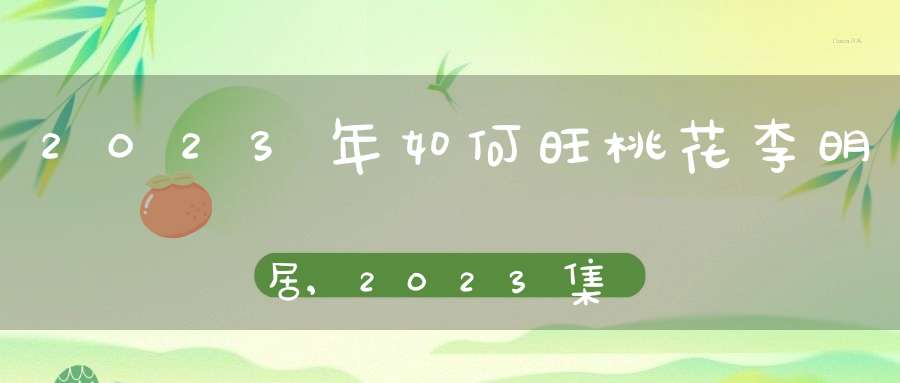 2023年如何旺桃花李明居,2023集五福什么时候开始？