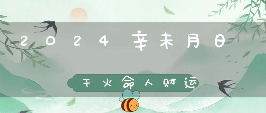 2024辛未月日干火命人财运
