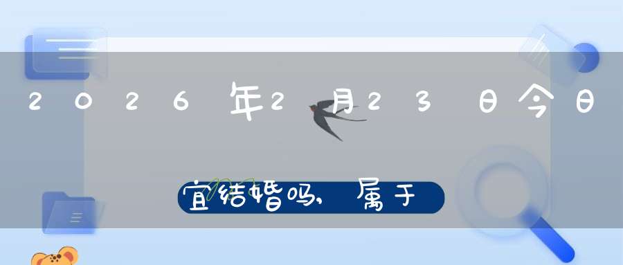 2026年2月23日今日宜结婚吗,属于婚礼宴请大吉日吗