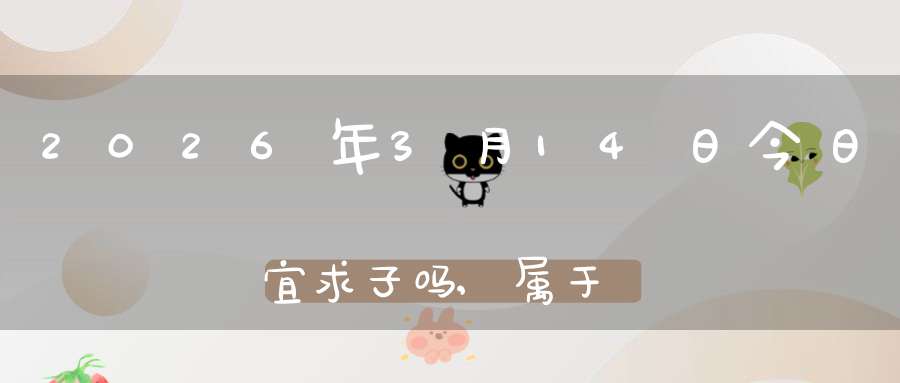 2026年3月14日今日宜求子吗,属于求子怀孕的大吉日吗