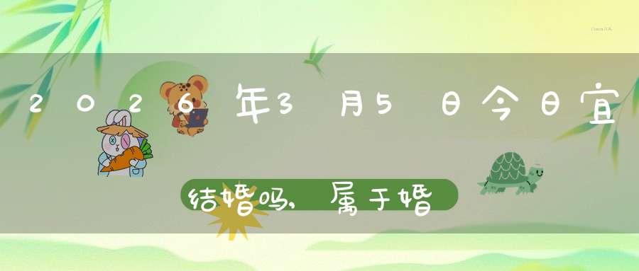 2026年3月5日今日宜结婚吗,属于婚礼宴请大吉日吗
