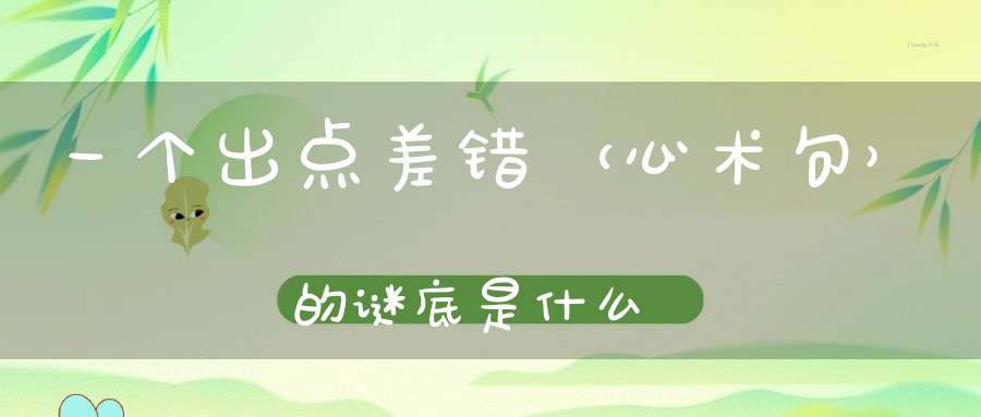 一个出点差错 （心术句）的谜底是什么?