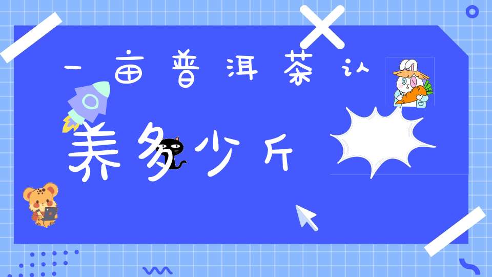 一亩普洱茶认养多少斤