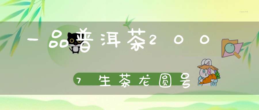 一品普洱茶2007生茶龙圆号