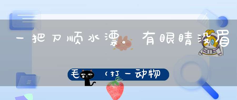 一把刀，顺水漂。有眼睛，没眉毛。（打一动物）