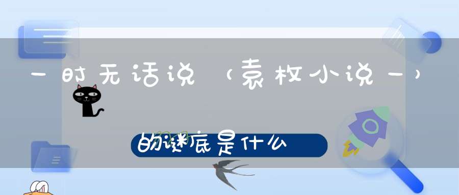 一时无话说 （袁枚小说一）的谜底是什么?