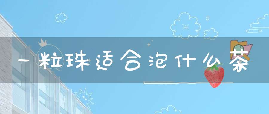 一粒珠适合泡什么茶