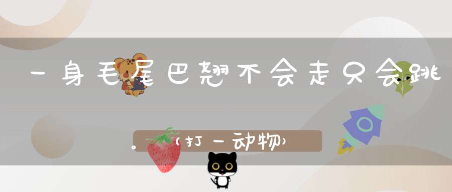 一身毛，尾巴翘，不会走，只会跳。（打一动物）