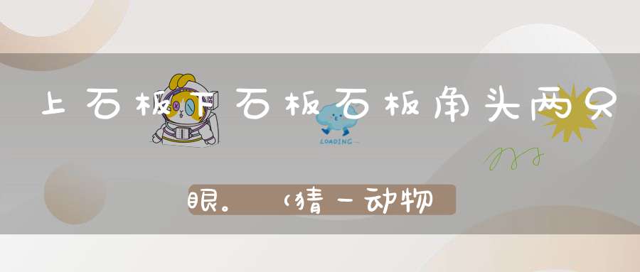 上石板，下石板，石板角头两只眼。 （猜一动物）