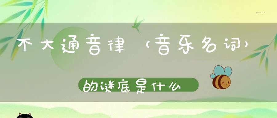 不大通音律 （音乐名词）的谜底是什么?
