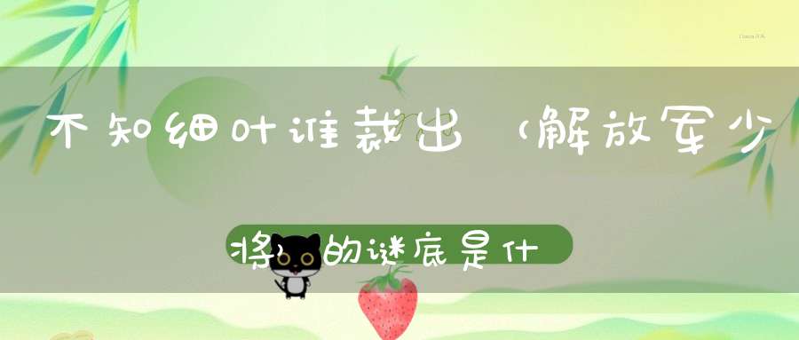 不知细叶谁裁出 （解放军少将）的谜底是什么?