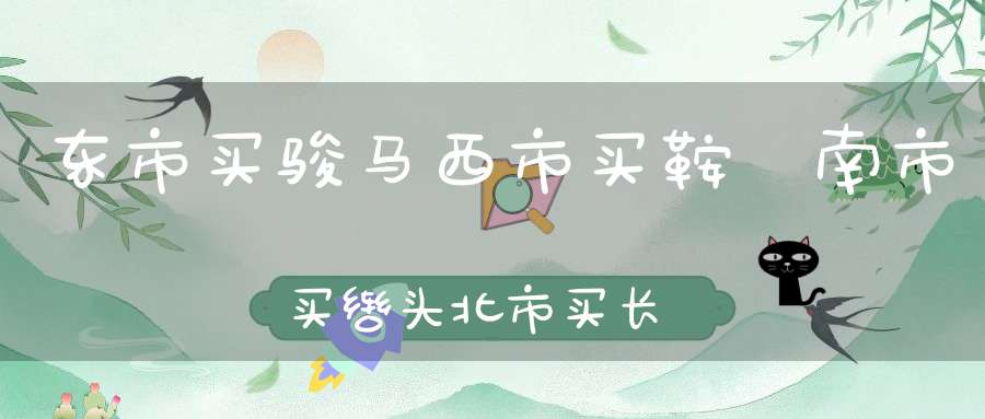 东市买骏马，西市买鞍鞬，南市买辔头，北市买长鞭 （网络游戏）的谜底是什么?