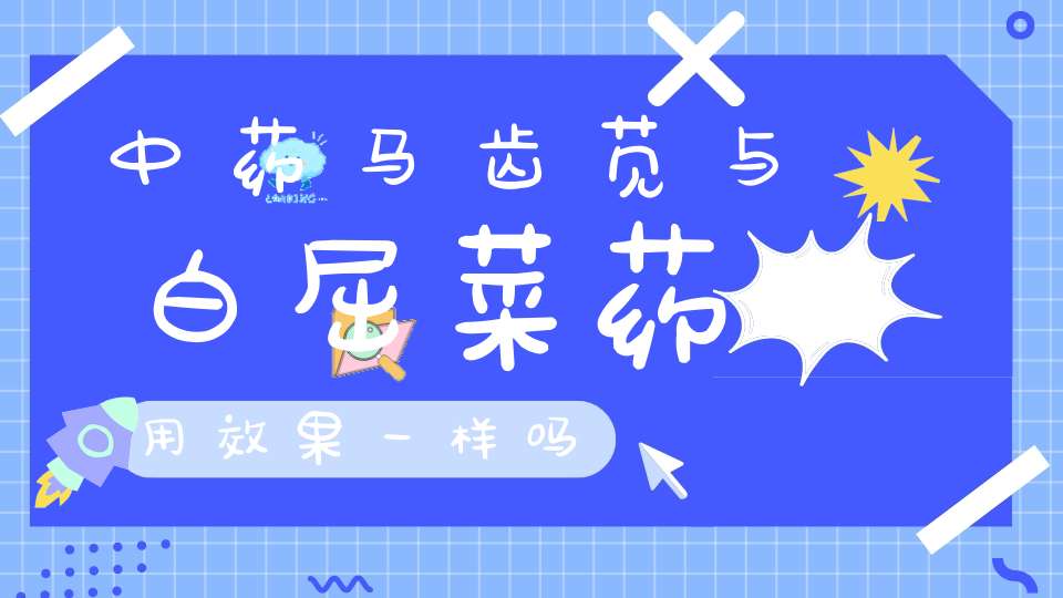 中药马齿苋与白屈菜药用效果一样吗？