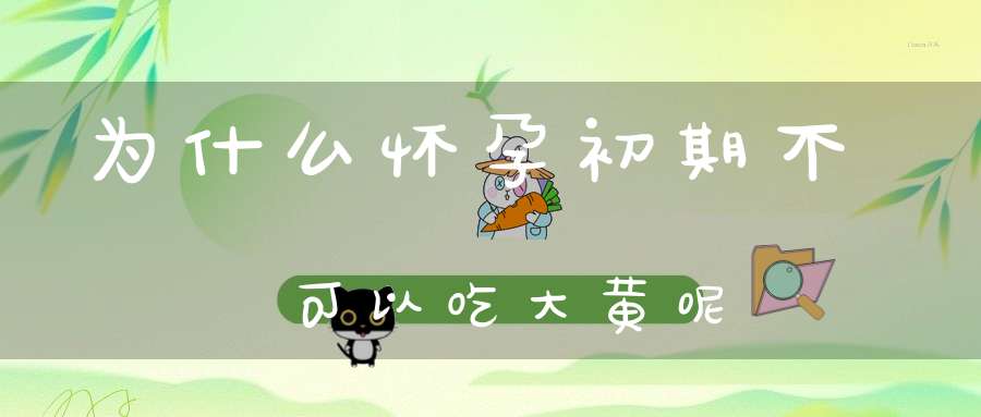 为什么怀孕初期不可以吃大黄呢？