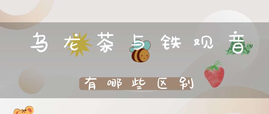 乌龙茶与铁观音有哪些区别