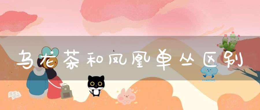 乌龙茶和凤凰单丛区别