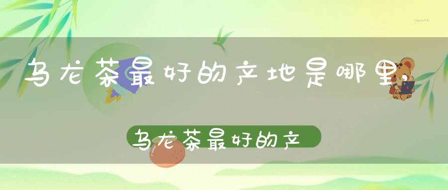 乌龙茶最好的产地是哪里,乌龙茶最好的产地在哪里
