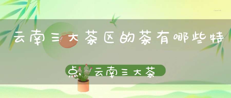 云南三大茶区的茶有哪些特点,云南三大茶产区