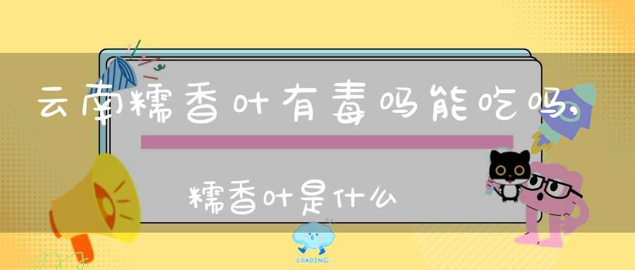 云南糯香叶有毒吗能吃吗,糯香叶是什么