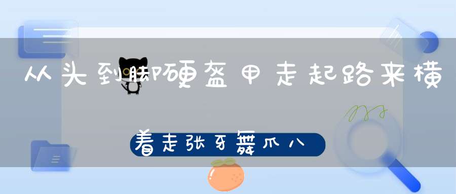 从头到脚硬盔甲，走起路来横着走，张牙舞爪八只脚，两把利剪真吓