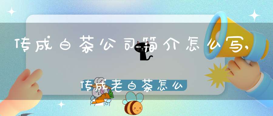 传成白茶公司简介怎么写,传成老白茶怎么样