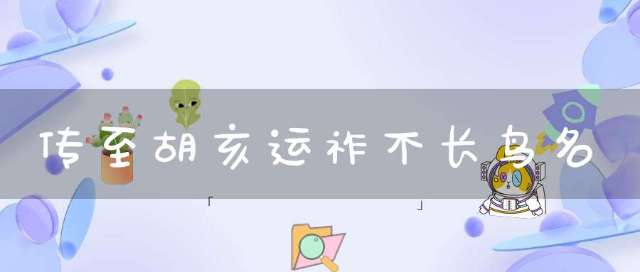 传至胡亥运祚不长 鸟名