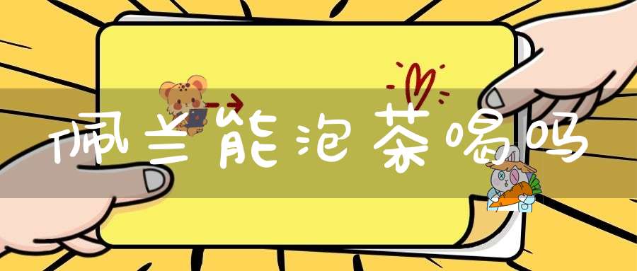 佩兰能泡茶喝吗？