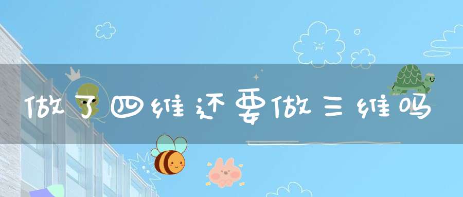 做了四维还要做三维吗