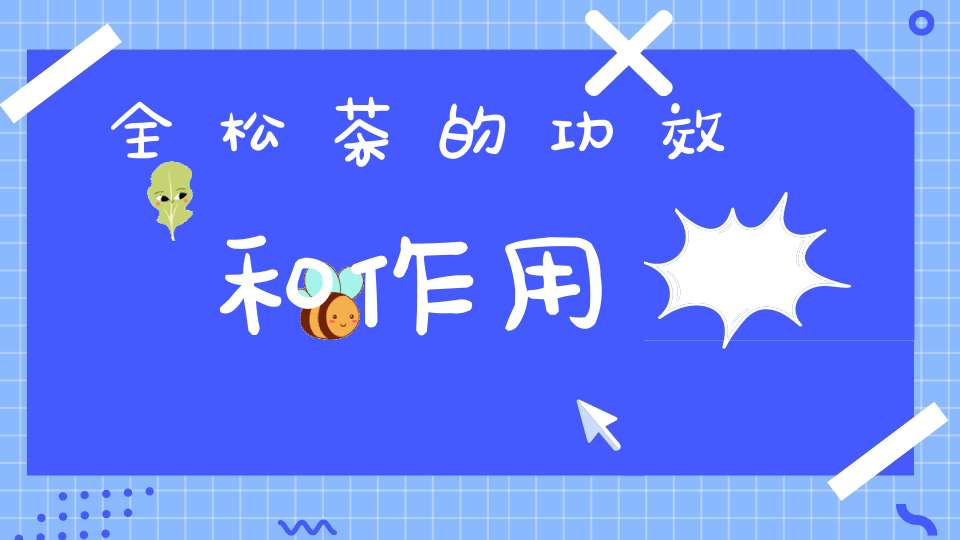 全松茶的功效和作用