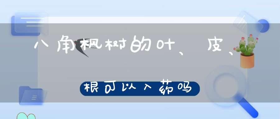 八角枫树的叶、皮、根可以入药吗？