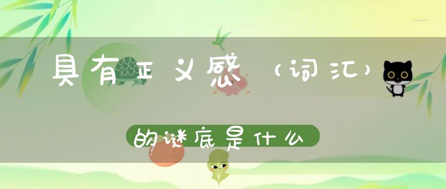 具有正义感 （词汇）的谜底是什么?