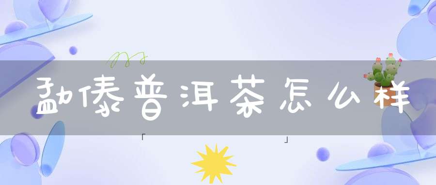 勐傣普洱茶怎么样