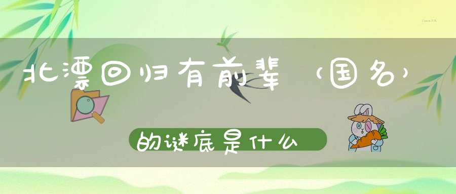 北漂回归有前辈 （国名）的谜底是什么?