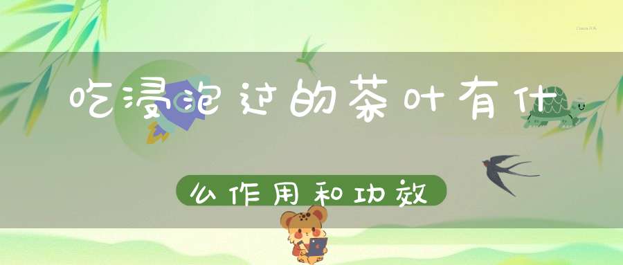 吃浸泡过的茶叶有什么作用和功效
