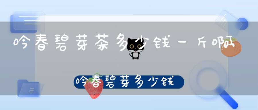吟春碧芽茶多少钱一斤啊,吟春碧芽多少钱一盒