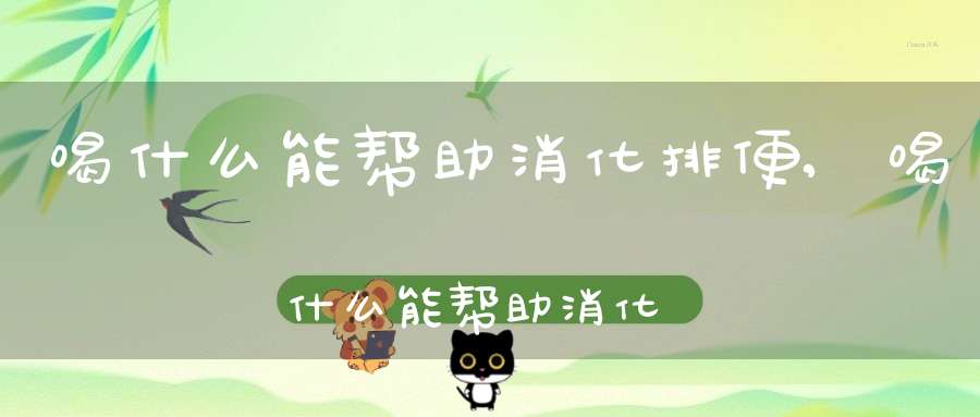喝什么能帮助消化排便,喝什么能帮助消化不良