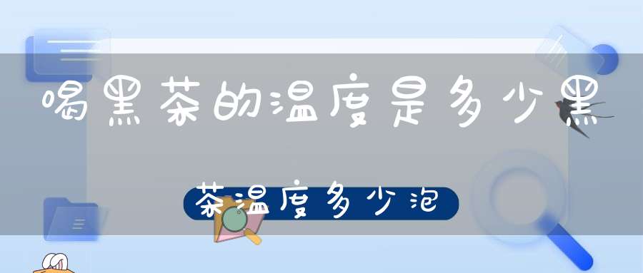 喝黑茶的温度是多少?黑茶温度多少泡?