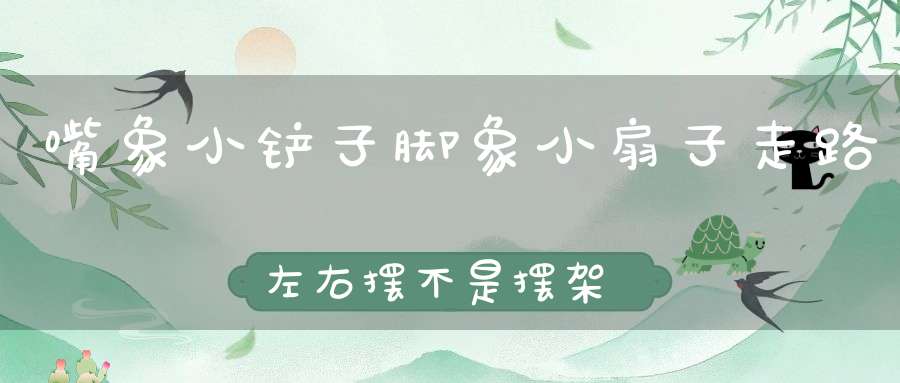 嘴象小铲子，  脚象小扇子， 走路左右摆，不是摆架子（打一动