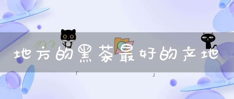 地方的黑茶最好的产地