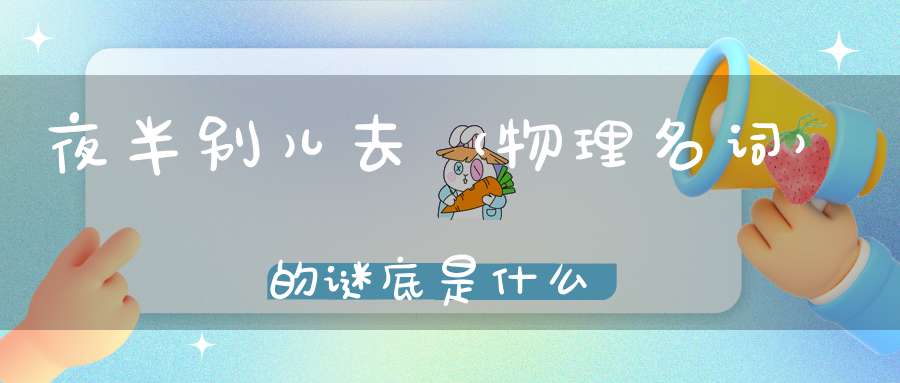 夜半别儿去 （物理名词）的谜底是什么?