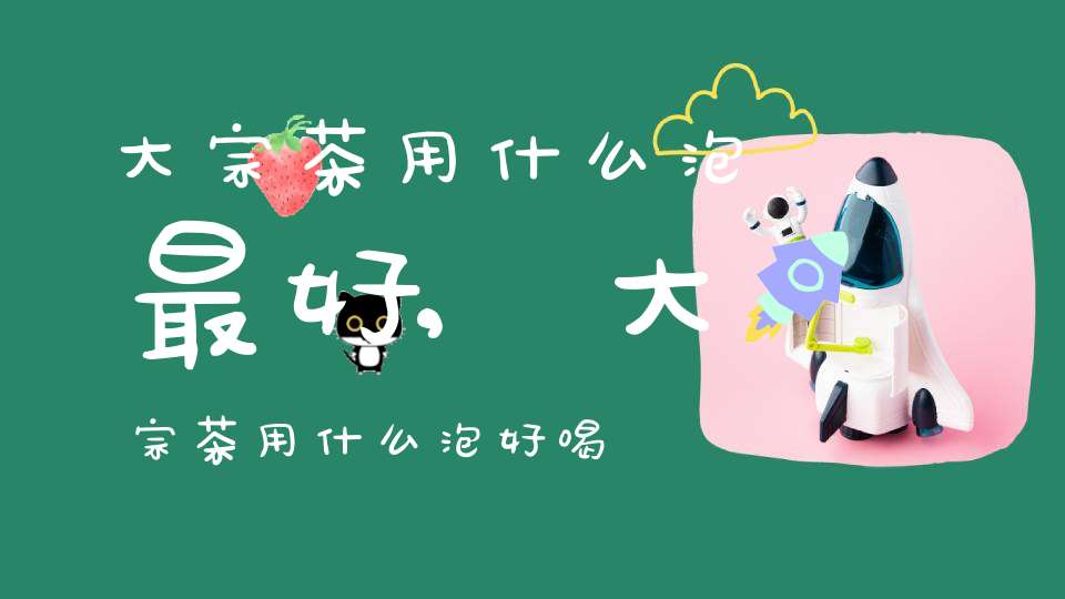 大宗茶用什么泡最好,大宗茶用什么泡好喝