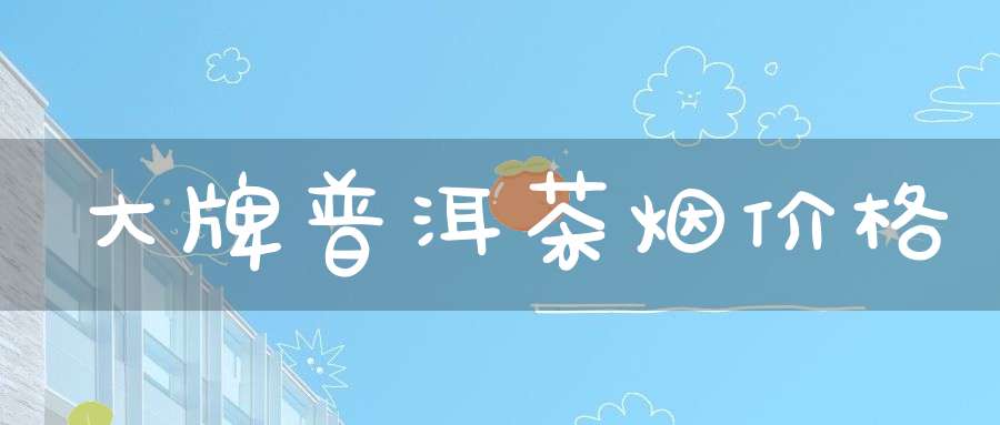 大牌普洱茶烟价格