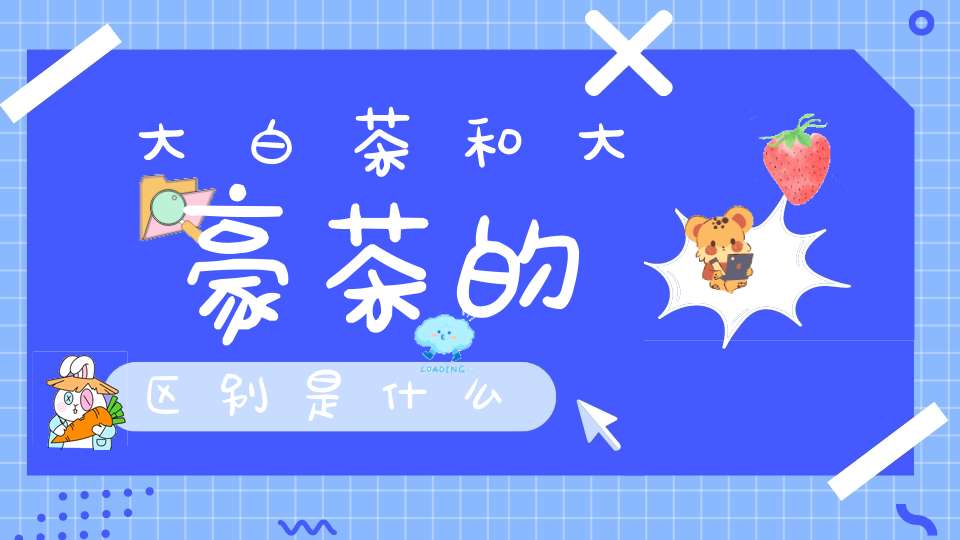 大白茶和大豪茶的区别是什么