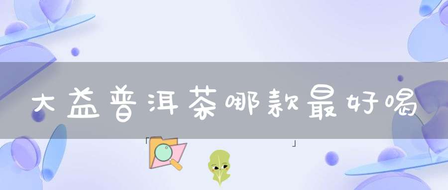 大益普洱茶哪款最好喝