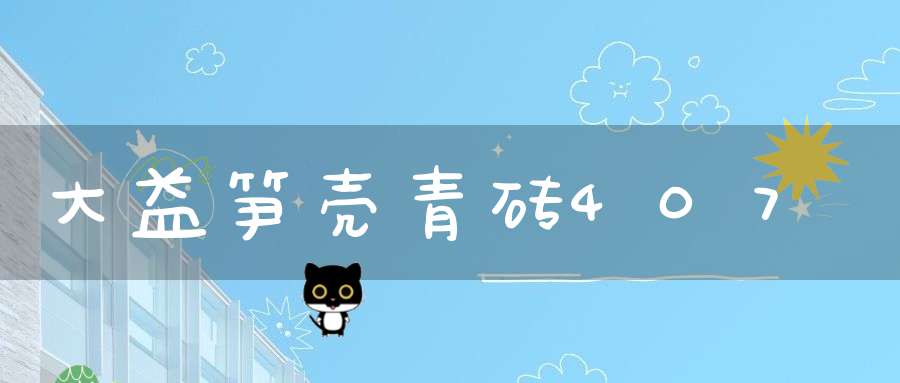 大益笋壳青砖407