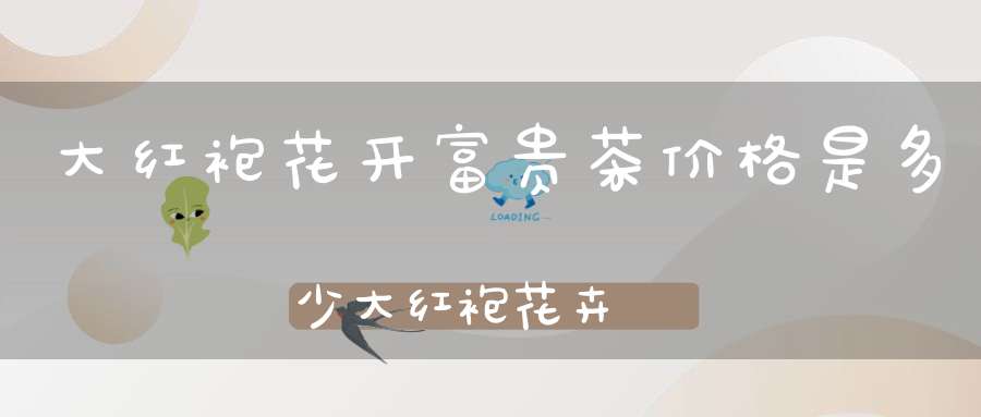 大红袍花开富贵茶价格是多少大红袍花卉