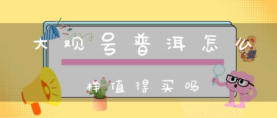 大观号普洱怎么样值得买吗